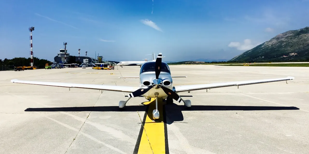 Cirrus SR22TN on the ramp