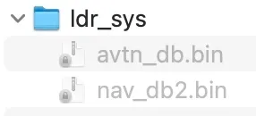 Nav Data folder structure