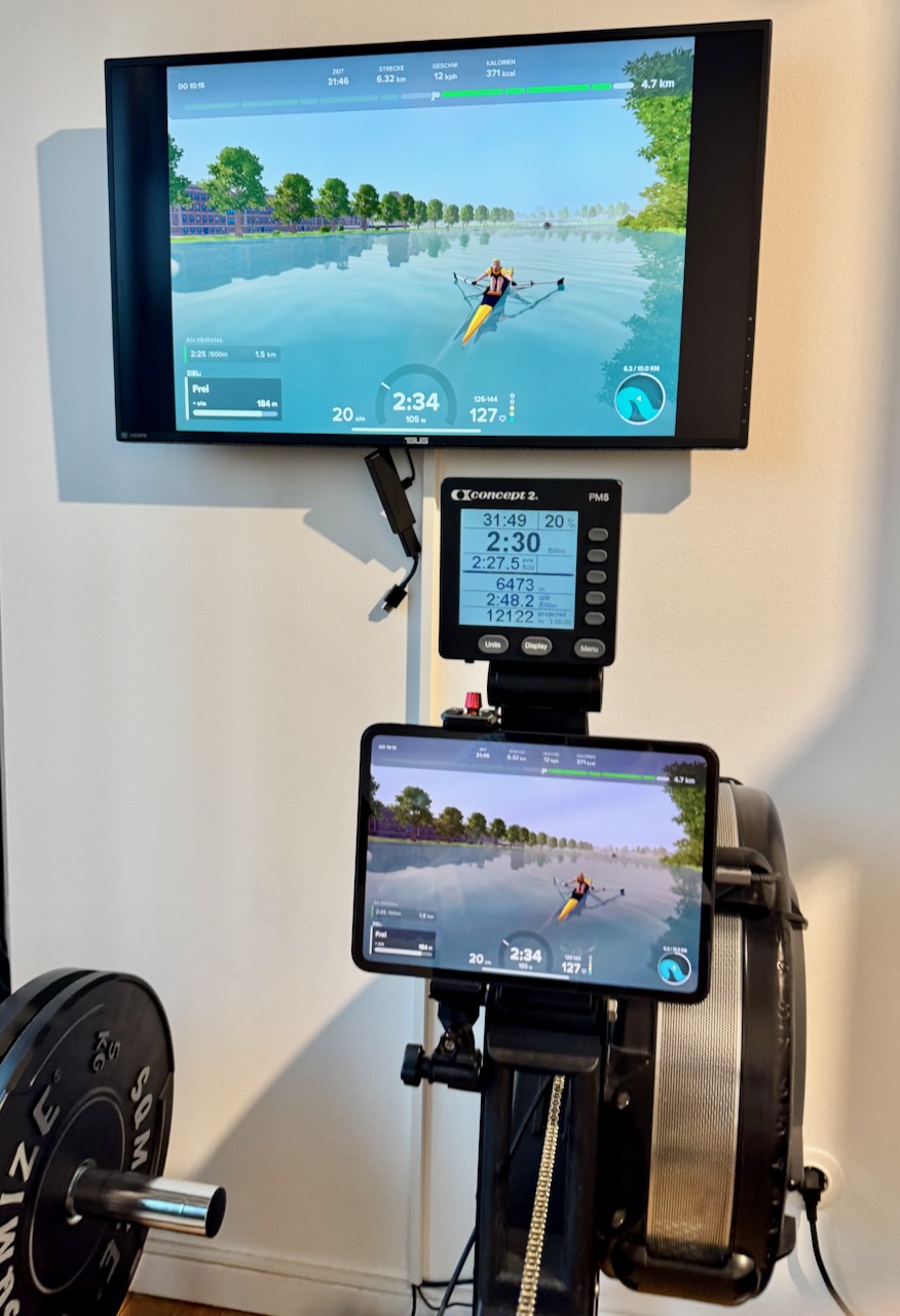 Rowing with C2 Ergometer and EXR app