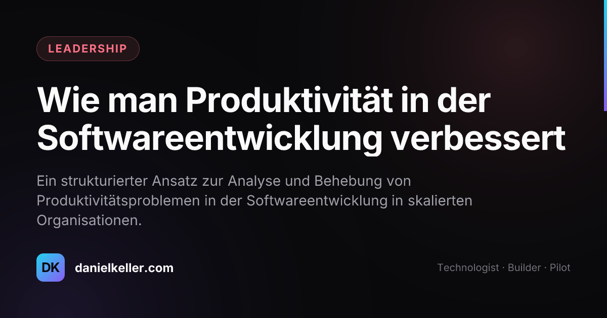 Wie man Produktivität in der Softwareentwicklung verbessert - Daniel Keller