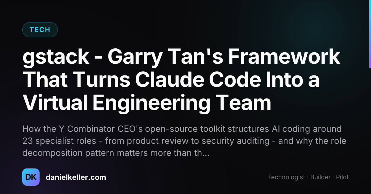gstack - Garry Tan's Framework That Turns Claude Code Into a Virtual ...