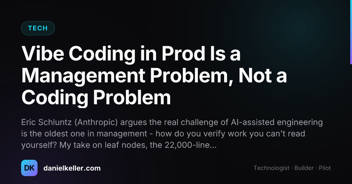 Vibe Coding in Prod Is a Management Problem, Not a Coding Problem ...